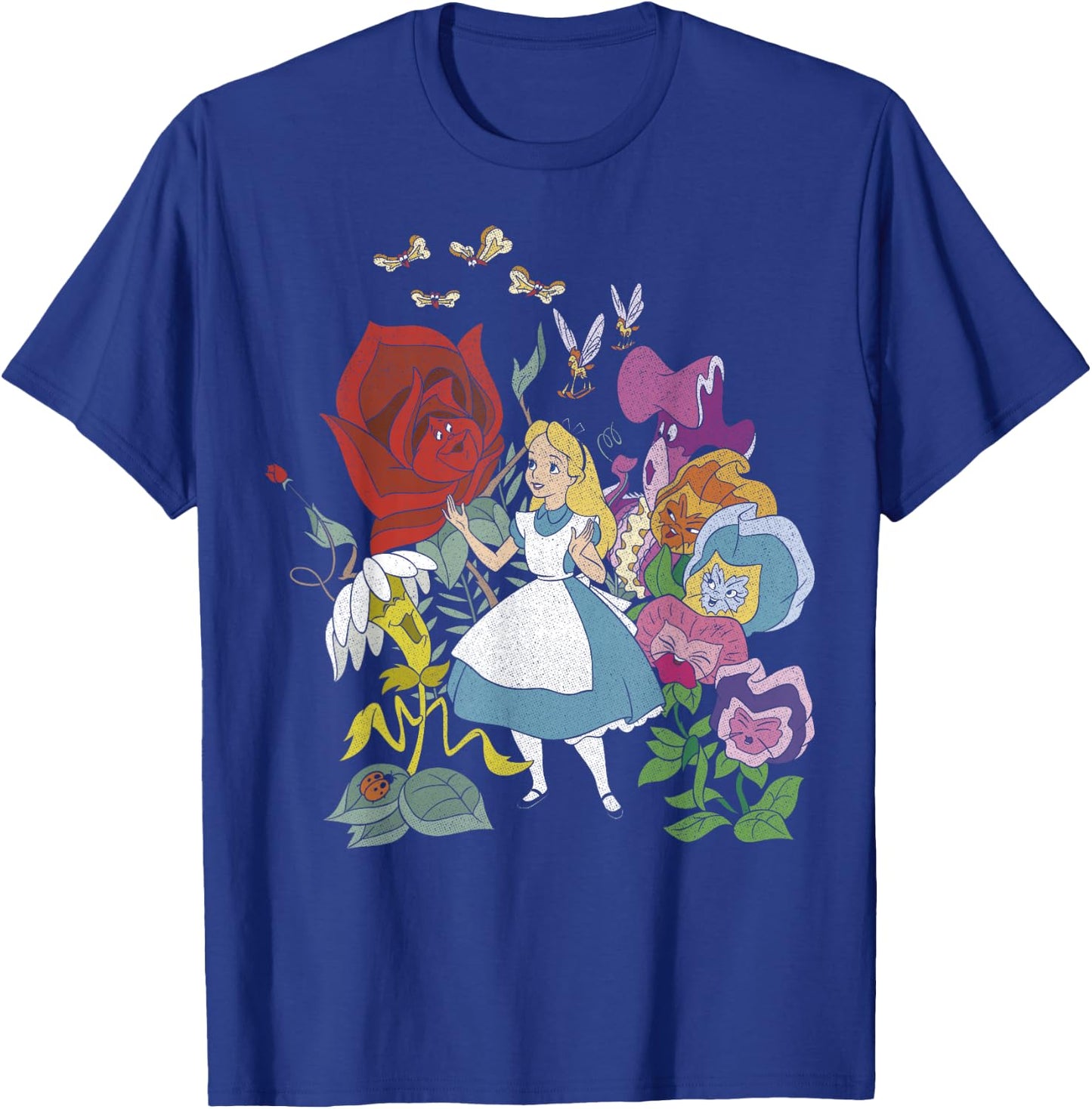 Disney Alice in Wonderland Alice in The Flowers Small T-Shirt - T-Shirt | Royal