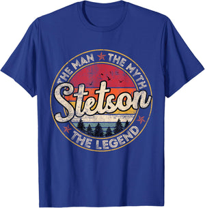 Stetson The Man The Myth The Legend Personalized Name T-Shirt - T-Shirt | Royal