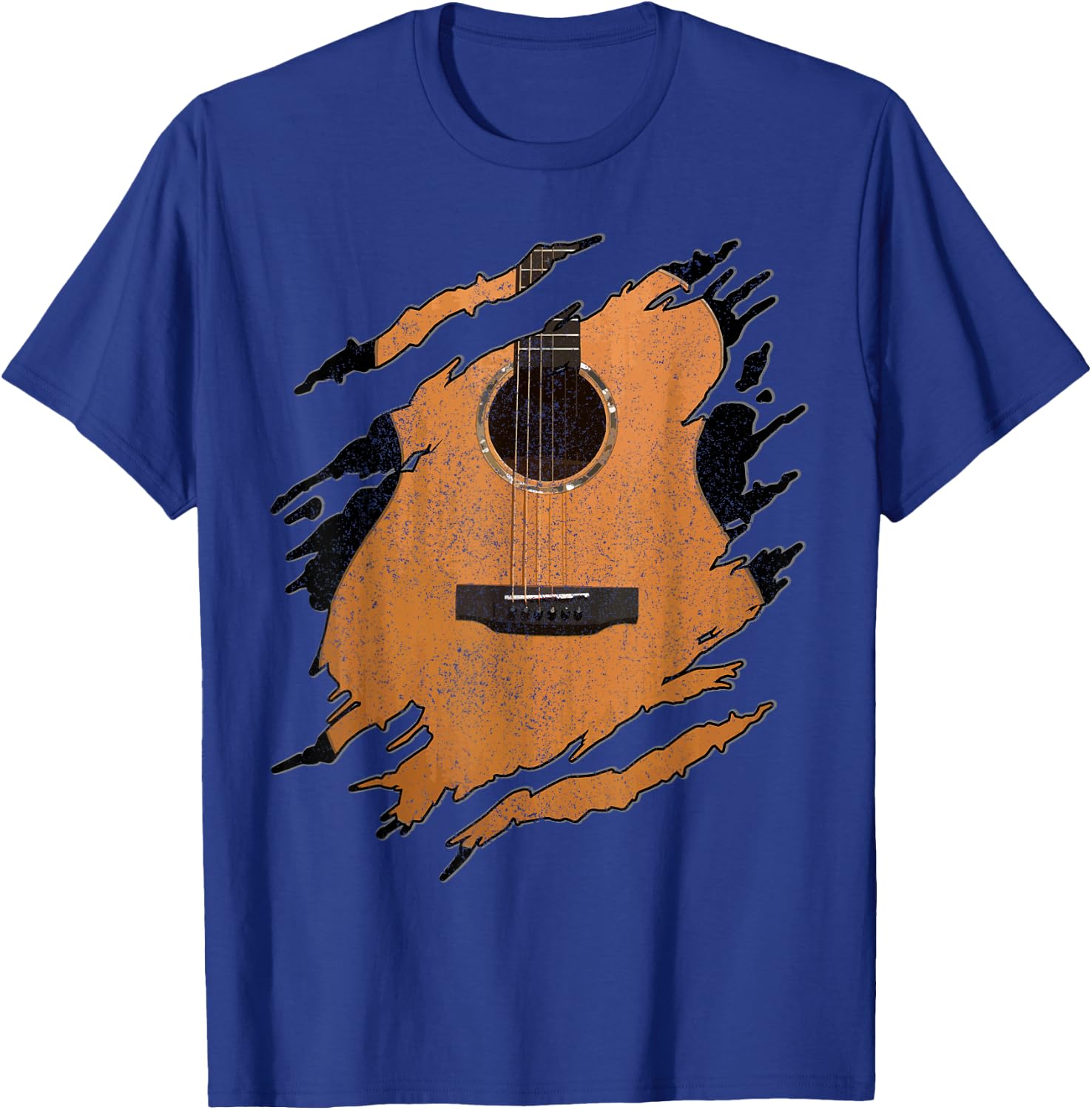 Guitar - Acoustic Music Guitarist Musician Gift T-Shirt - T-Shirt | Royal