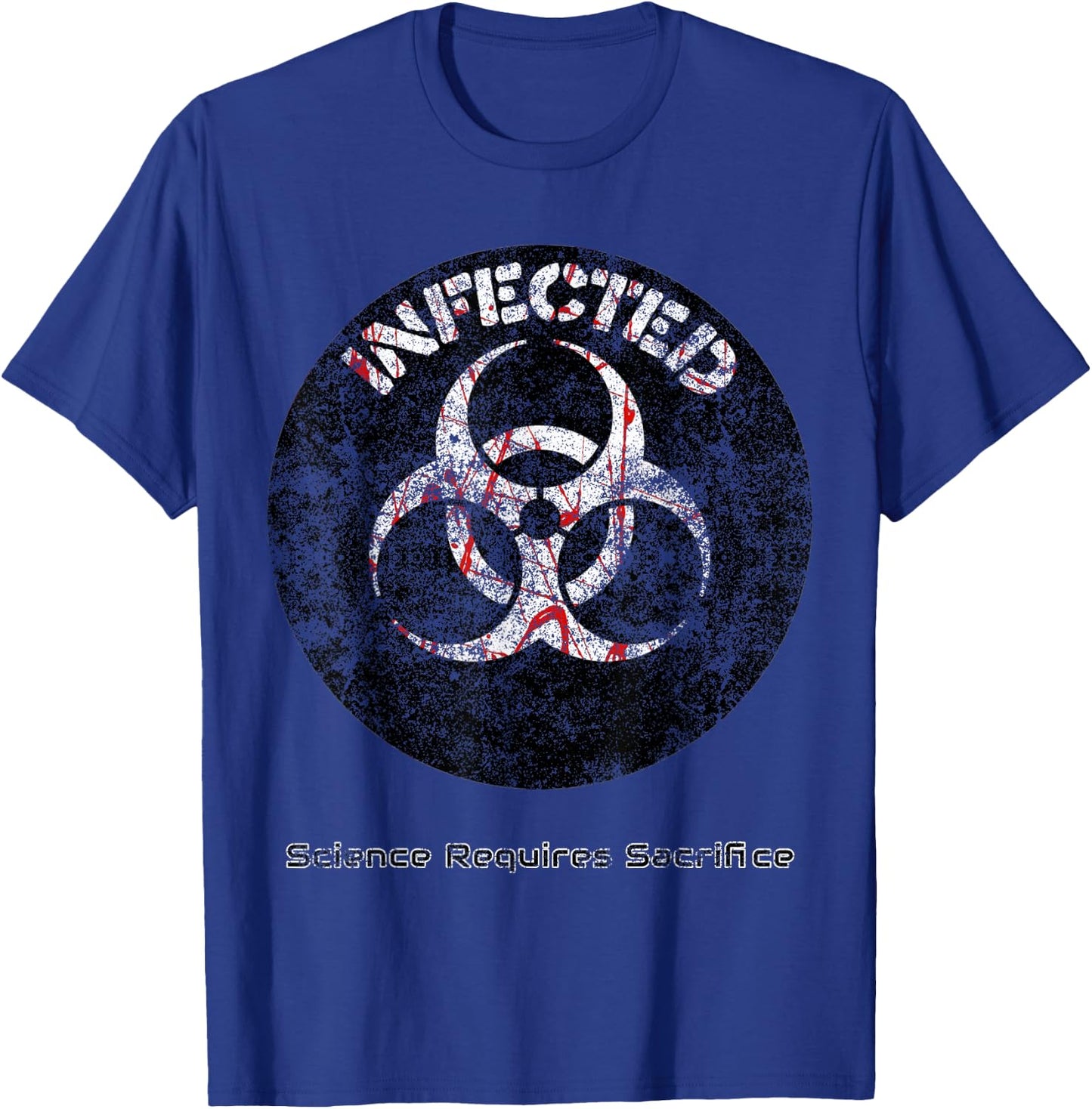 Infected Doomsday Halloween Zombie Biohazard Science party T-Shirt - T-Shirt | Royal
