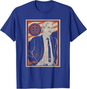 Marvel Loki TVA Agent Mobius Poster T-Shirt - T-Shirt | Royal