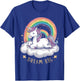 Cute Unicorn on Cloud Rainbow Dream Big for Unicorn Lovers T-Shirt - T-Shirt | Royal
