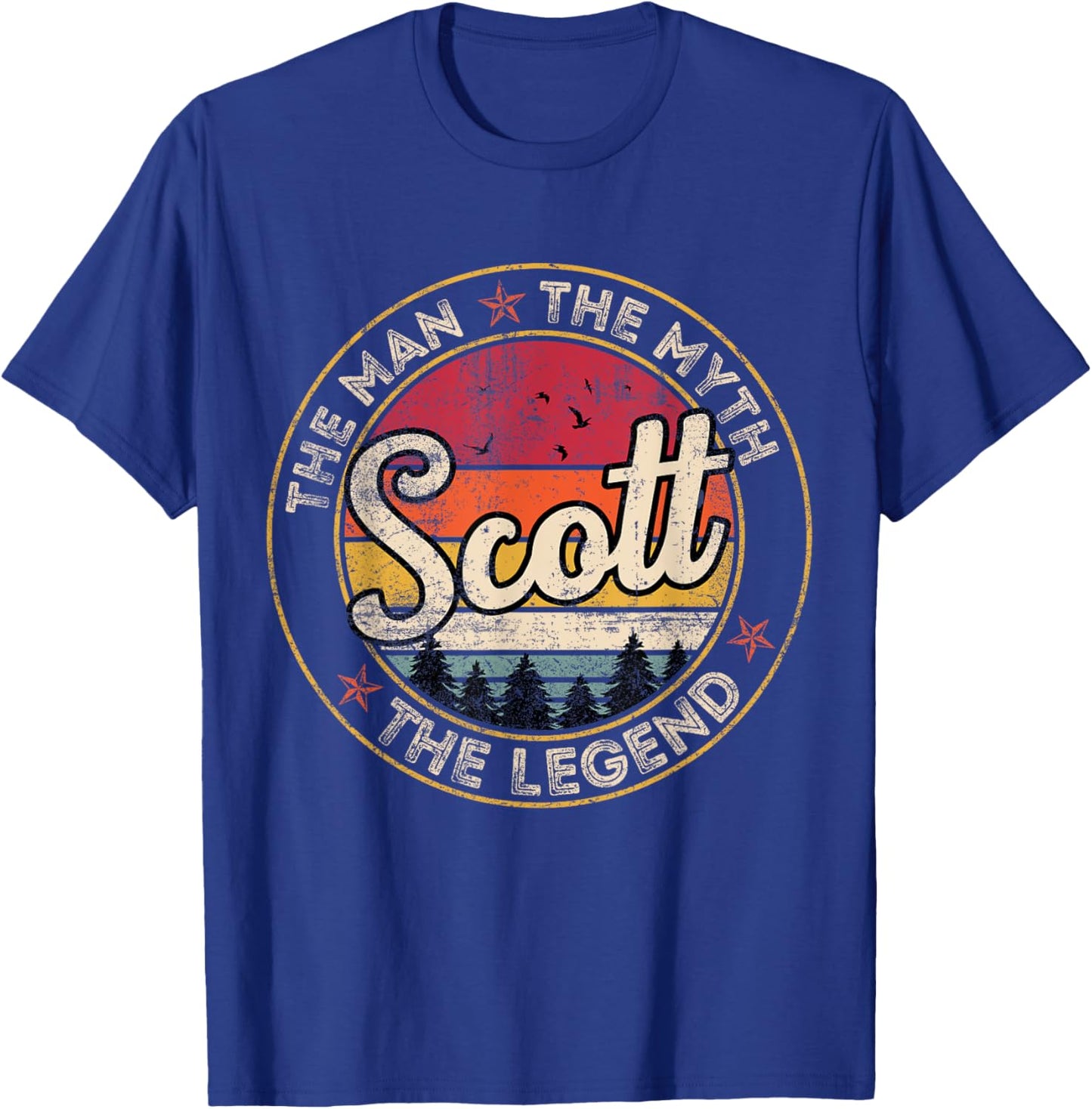 Scott The Man The Myth The Legend Personalized Name T-Shirt - T-Shirt | Royal