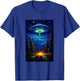 UFO Aliens Flying Saucer - Van Gogh Style - Starry Night T-Shirt - T-Shirt | Royal