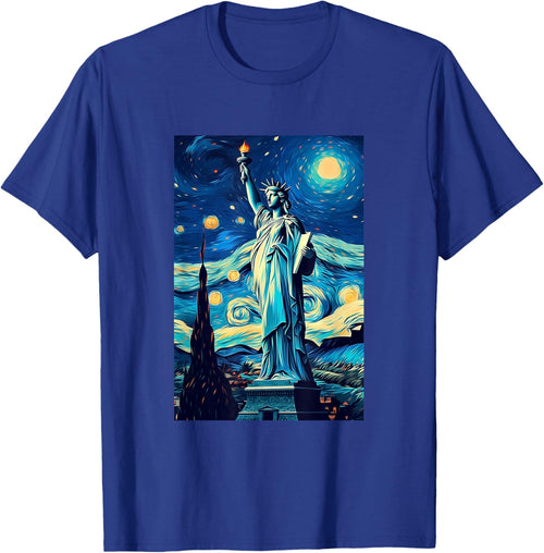 Statue of Liberty - New York - Van Gogh Style - Starry Night