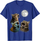 Funny Cat Moon Three Cats Meowling At Moon - Cats Howling T-Shirt - T-Shirt | Royal