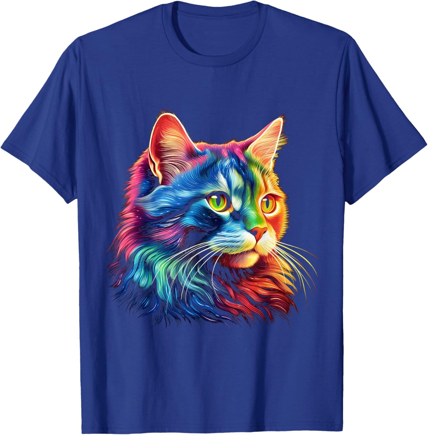 Cat Graphic Pet Illustration Cat Men Women Kids T-Shirt - T-Shirt | Royal