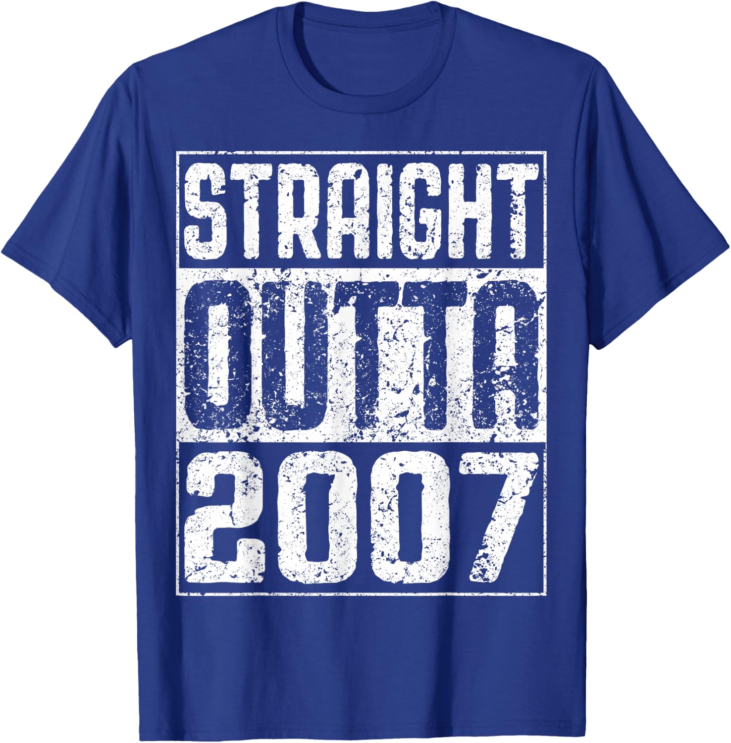Straight Outta 2007 17th Birthday Shirt T-Shirt - T-Shirt | Royal