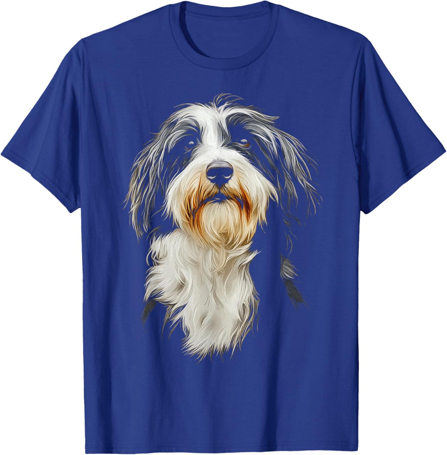 Bearded Collie Dog Motif Pet Illustration Bearded Collie T-Shirt - T-Shirt | Royal