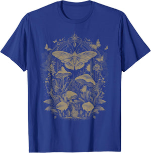 Butterfly Grunge Fairycore Therian Clothing Cute Moth Aesthetic Floral & Girls, -Adults & Kids, Brown, Small, Short Sleeve, Classic Fit T-Shirt - T-Shirt | Royal