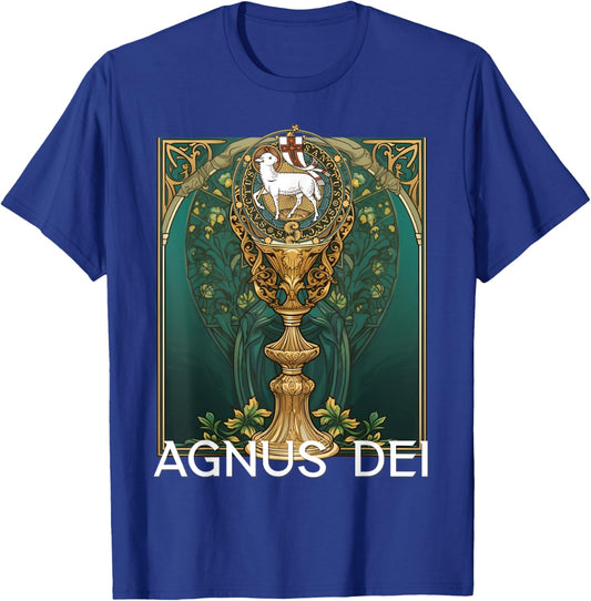 Agnus Dei Sanctus Traditional Latin Mass Catholic T-Shirt - T-Shirt | Royal