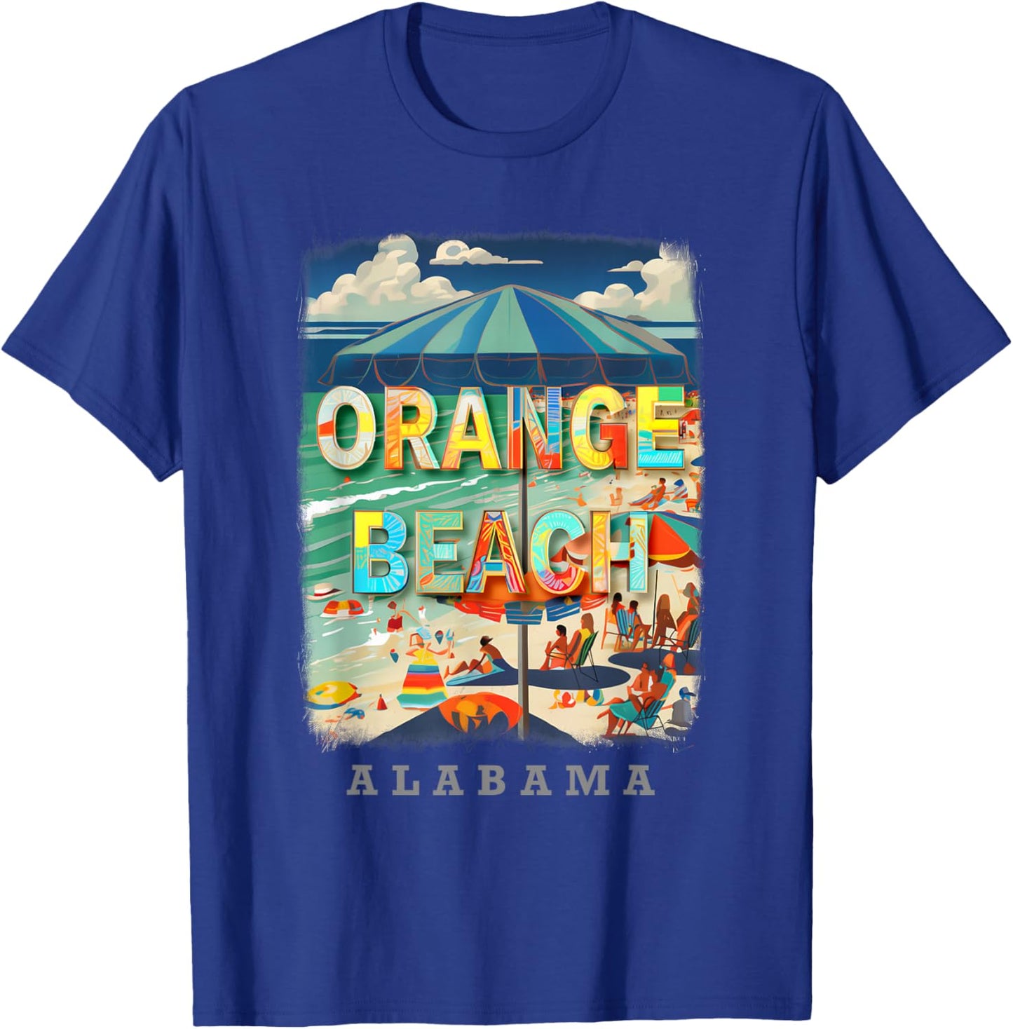 Orange Beach Alabama AL Coastal Charm SD416 T-Shirt - T-Shirt | Royal