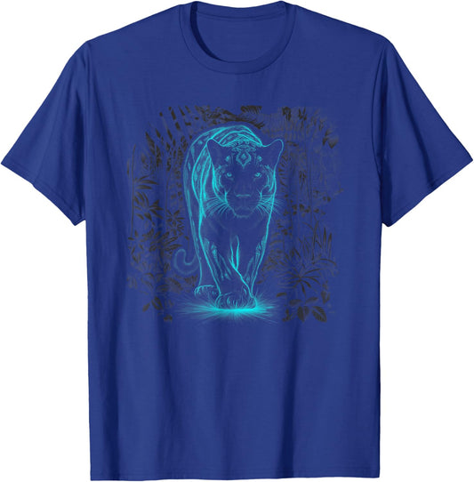 Panther Wild Black Cat Portrait Africa Animal Men Women T-Shirt - T-Shirt | Royal