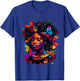 Queen Art Painting Butterfly Afro Cute T-Shirt - T-Shirt | Royal