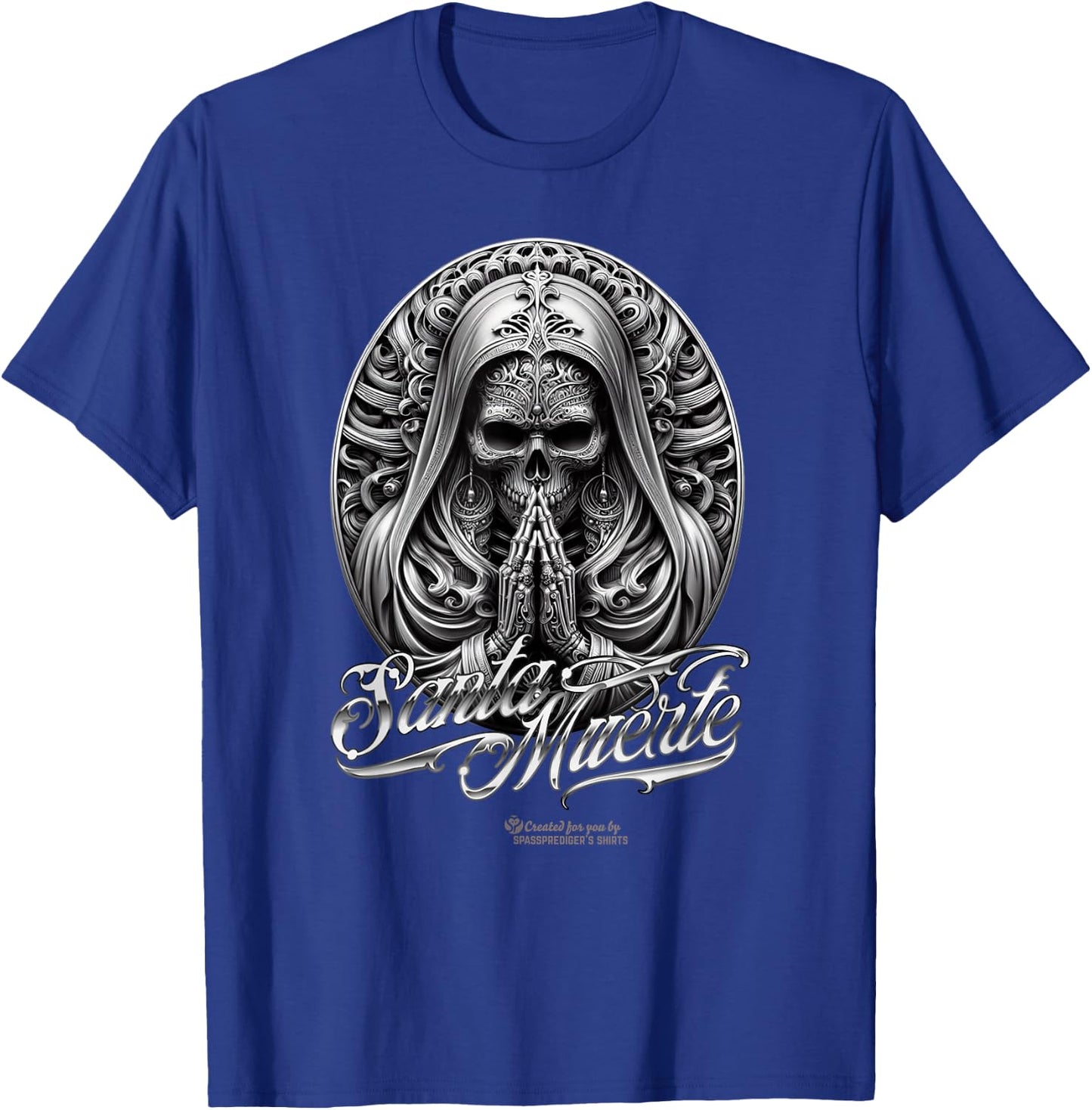 Santa Muerte in Prayer Oval Amulet Santa Muerte T-Shirt - T-Shirt | Royal
