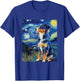 Australian Shepherd Dog - Van Gogh Style - Starry Night T-Shirt - T-Shirt | Royal