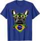 Brazilian Flag American French Bulldog Heritage Brazil T-Shirt - T-Shirt | Royal