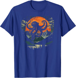 Octopus Shirt /Graphic Mountain T-Shirt - T-Shirt | Royal