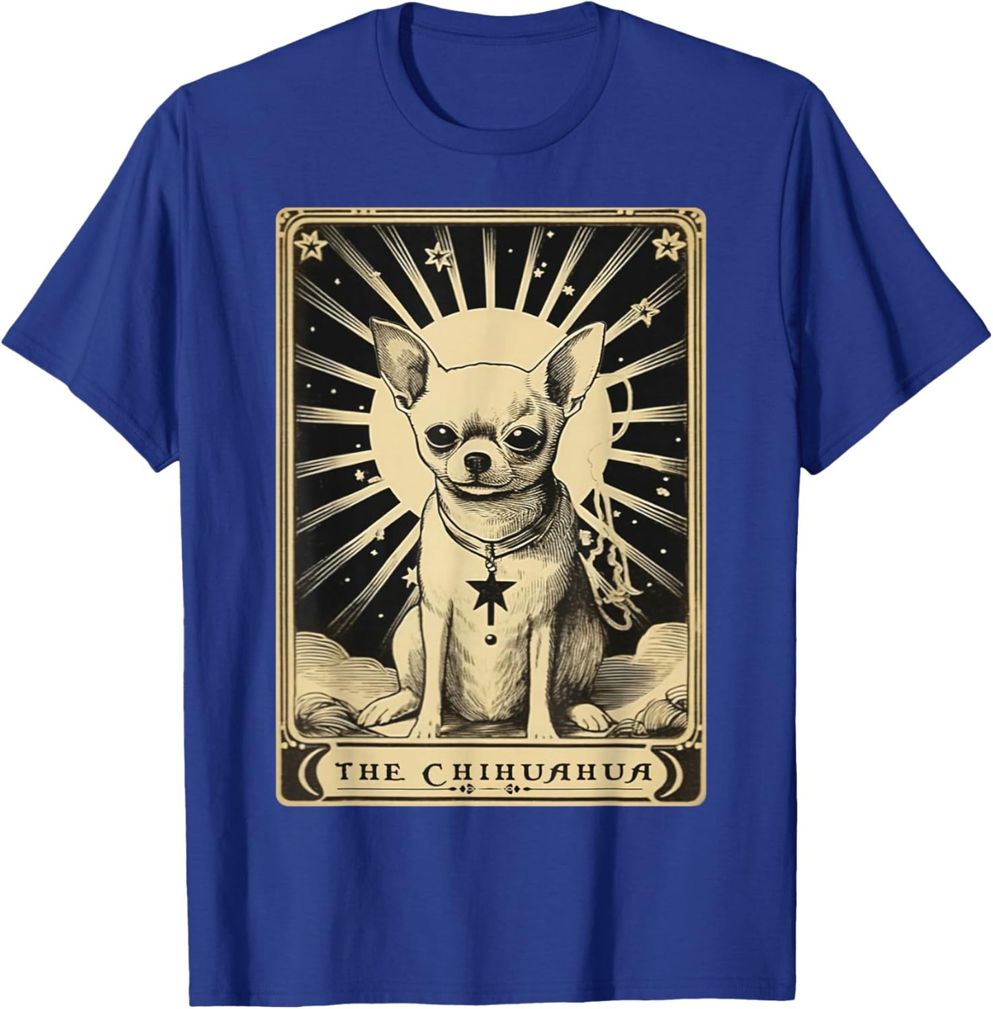 Chihuahua Vintage Tarot Card | Chihuahua Mom T-Shirt - T-Shirt | Royal