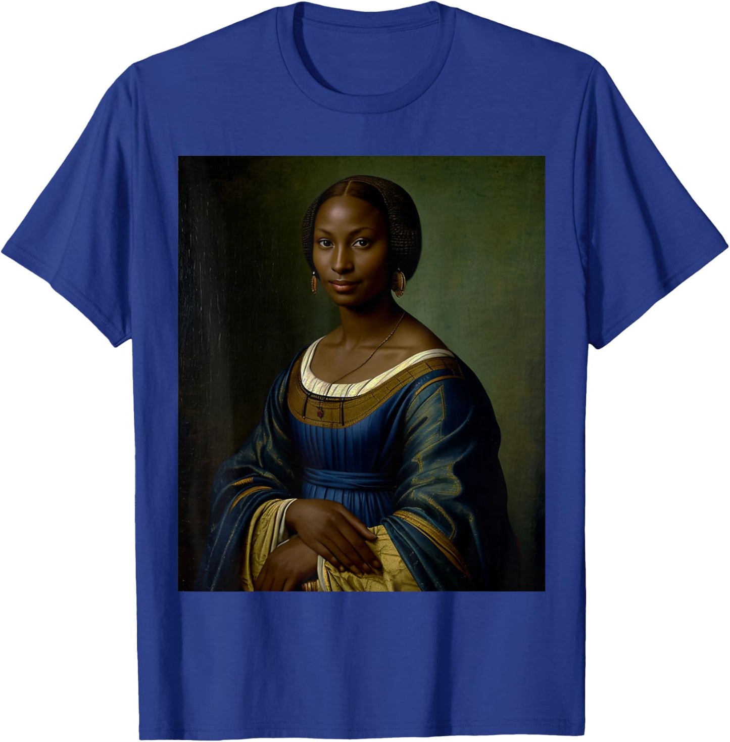 Black Mona Lisa Black History Month Woman Black Heritage T-Shirt - T-Shirt | Royal