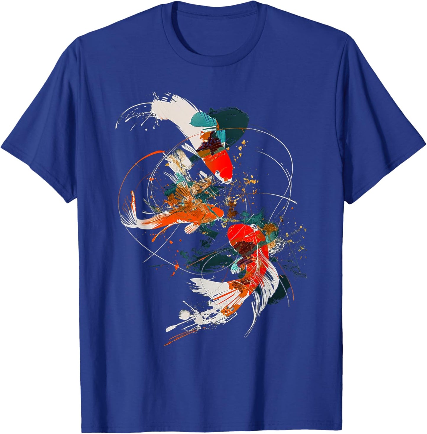 Fish Abstract Art Geometric Animal Pet Graphic Fish T-Shirt - T-Shirt | Royal