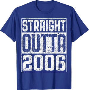 Straight Outta 2006 Shirt Men Women 20th Birthday T-Shirt - T-Shirt | Royal