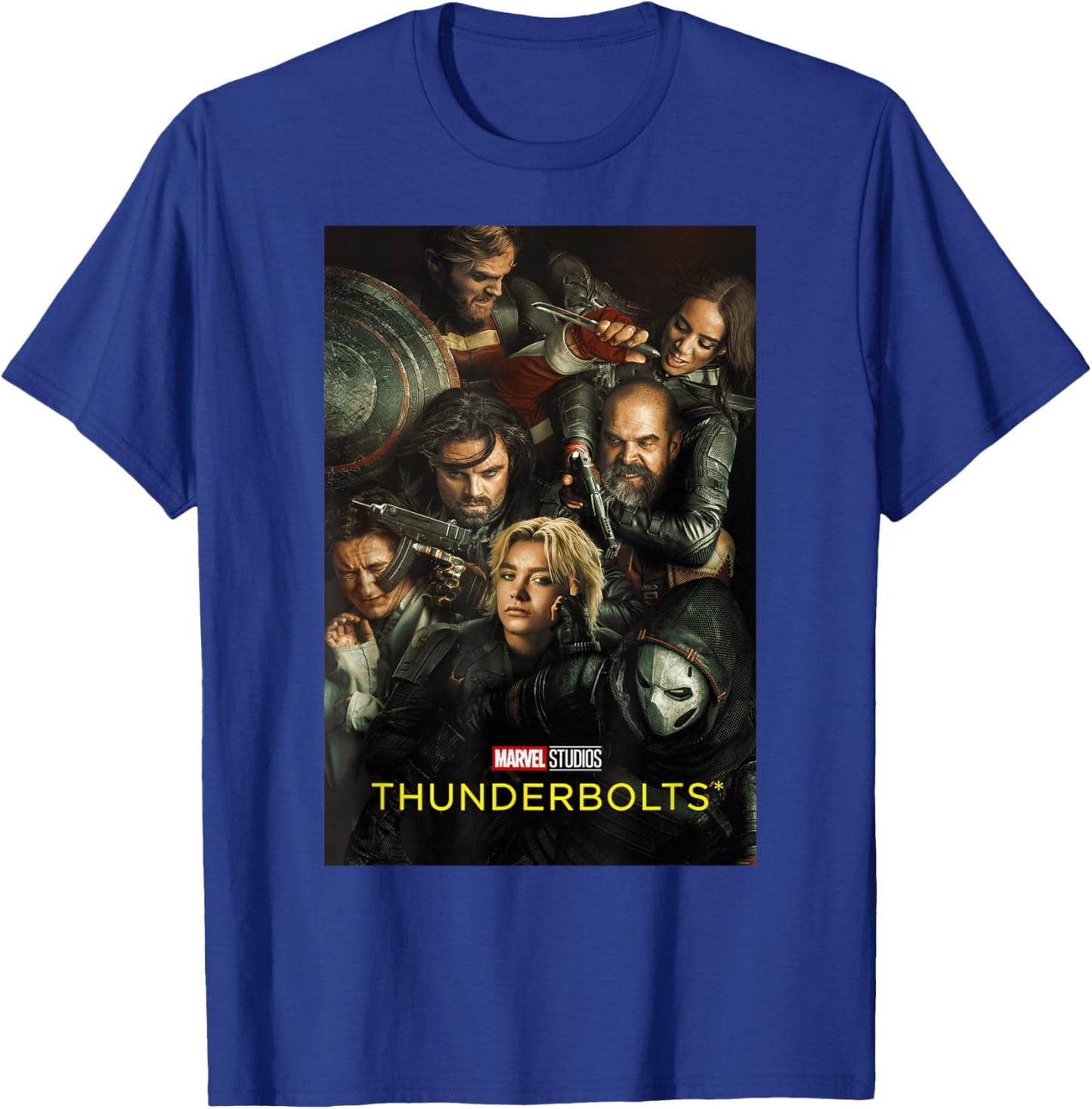 Marvel Studios Thunderbolts Official Movie Poster Art T-Shirt - T-Shirt | Royal