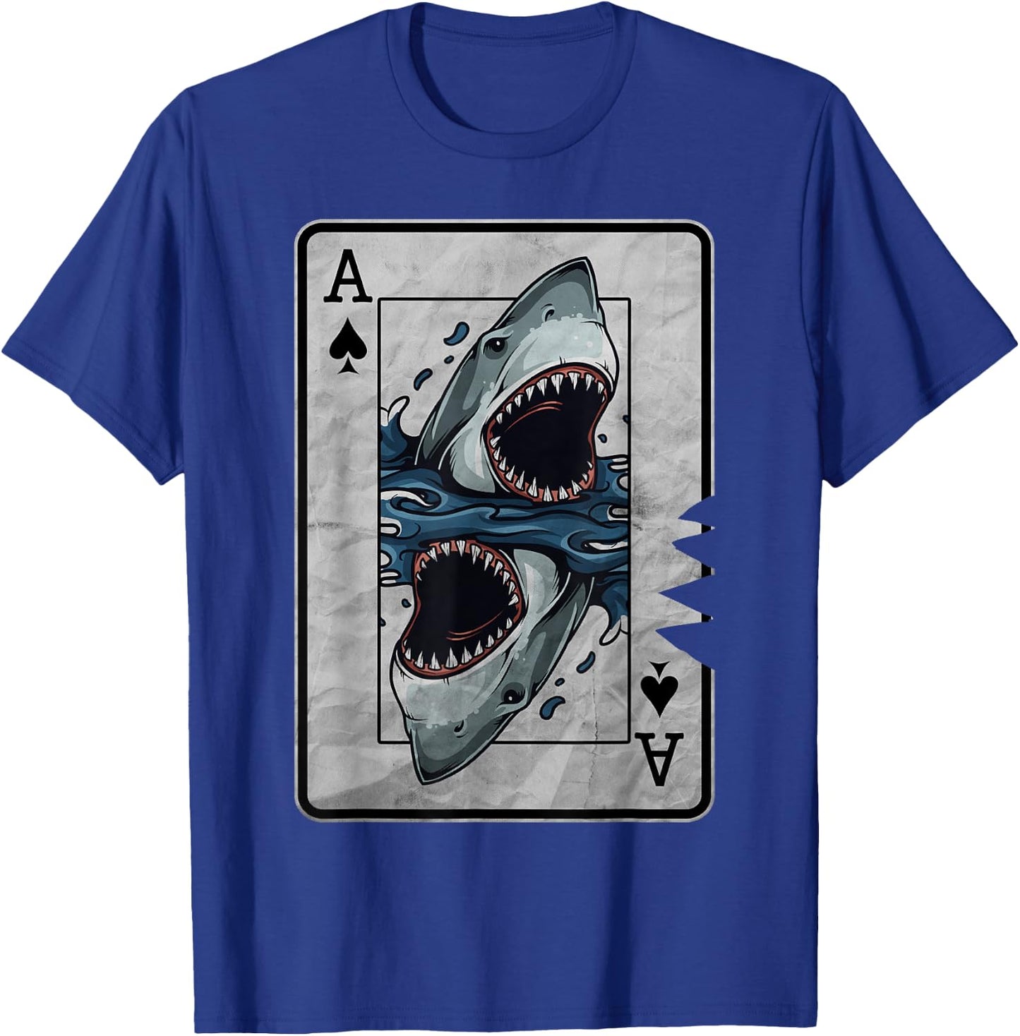 Poker Card Great White Shark T-Shirt - T-Shirt | Royal
