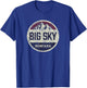 Vintage Big Sky Montana Souvenir Mountain Retro Circle T-Shirt - T-Shirt | Royal