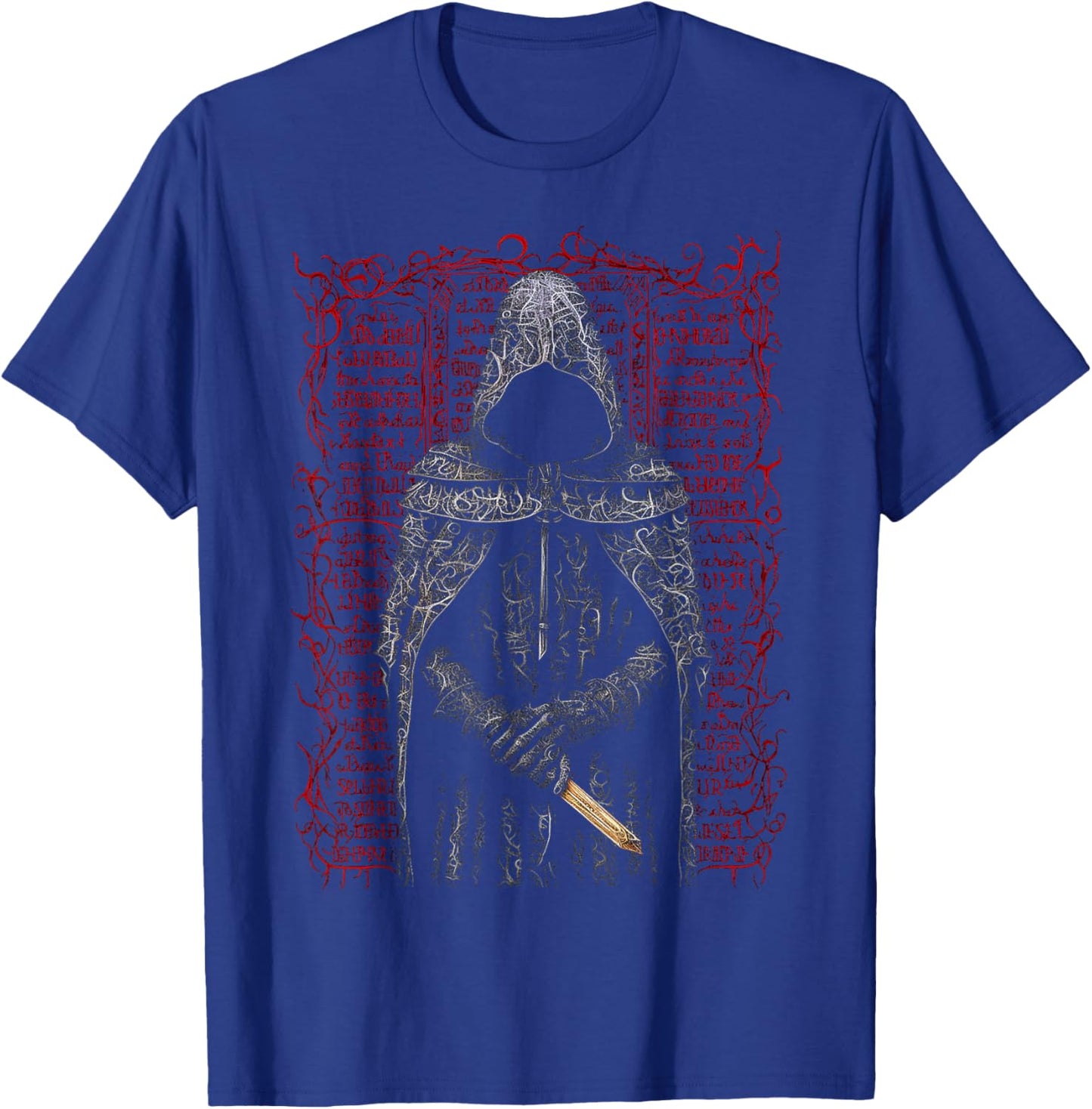 Men Abstract Text Drawing Art Graphic Motif Men T-Shirt - T-Shirt | Royal