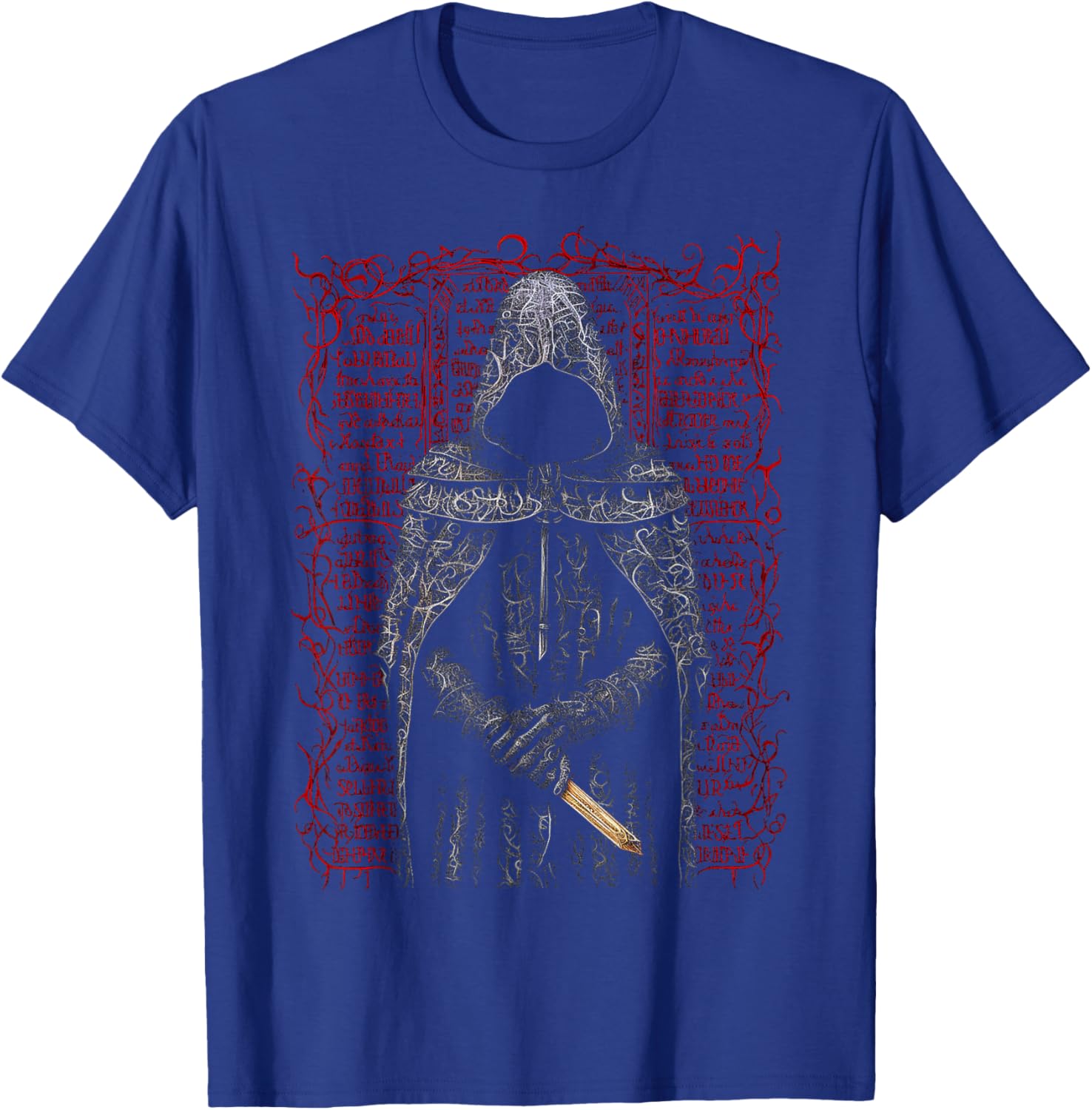 Men Abstract Text Drawing Art Graphic Motif Men T-Shirt - T-Shirt | Royal