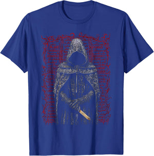 Men Abstract Text Drawing Art Graphic Motif Men T-Shirt - T-Shirt | Royal