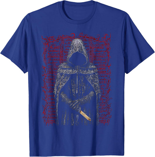 Men Abstract Text Drawing Art Graphic Motif Men T-Shirt - T-Shirt | Royal