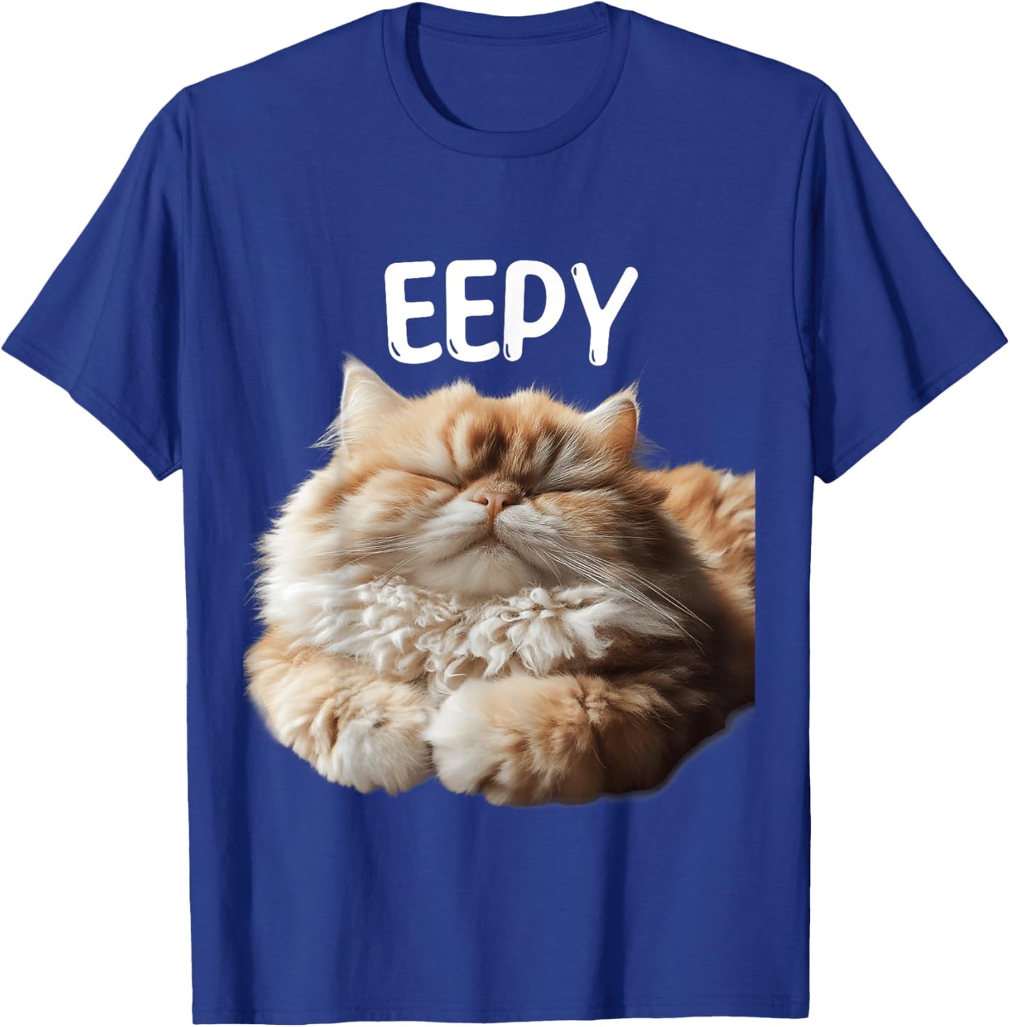Eepy Cat, Silly Sleepy Cat Meme Cute fluffy cat lovers T-Shirt - T-Shirt | Royal