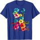 Flower Colorful Artwork Nature Art Graphic Flower T-Shirt - T-Shirt | Royal