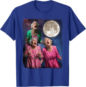 Oma Howls Den Mond an DREI Granny Moon T-Shirt - T-Shirt | Royal