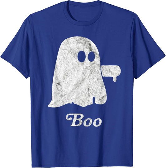 Boo Ghost Disapproval Ghost Halloween Funny Lazy Costume T-Shirt - T-Shirt | Royal