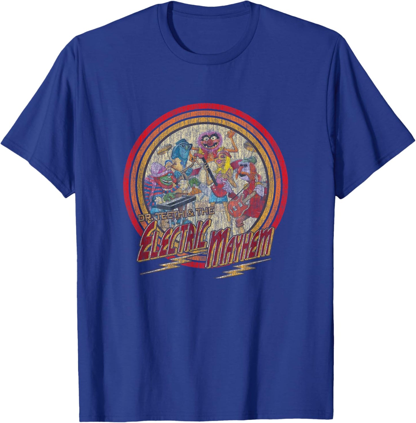 Disney The Muppets Electric Mayhem Vintage Band Poster T-Shirt - T-Shirt | Royal