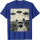 French Bulldog Dog UFO Alien Extraterrestrial Selfie T-Shirt - T-Shirt | Royal