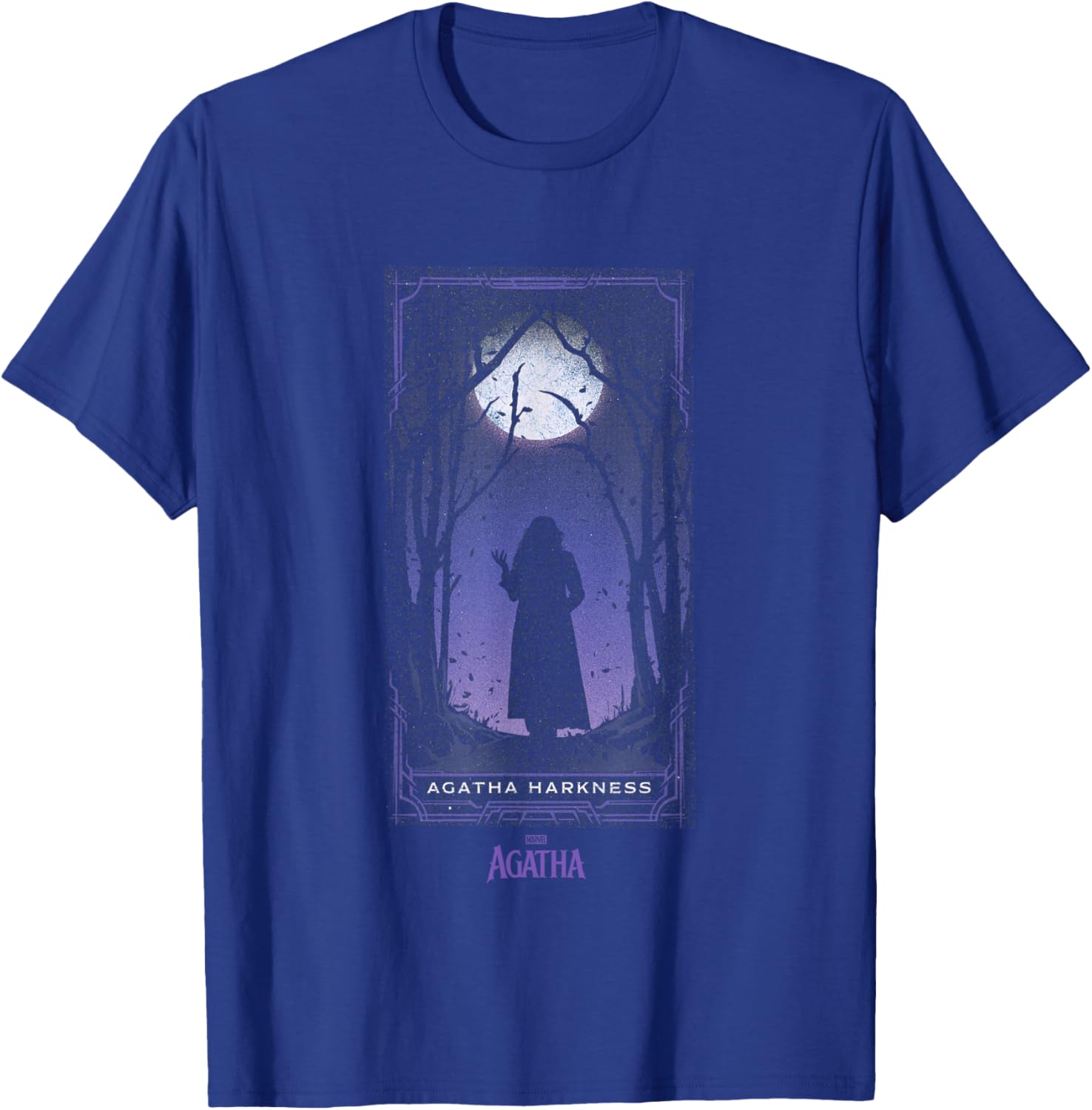 Marvel Agatha All Along Purple Agatha Tarot Card Vintage T-Shirt - T-Shirt | Royal
