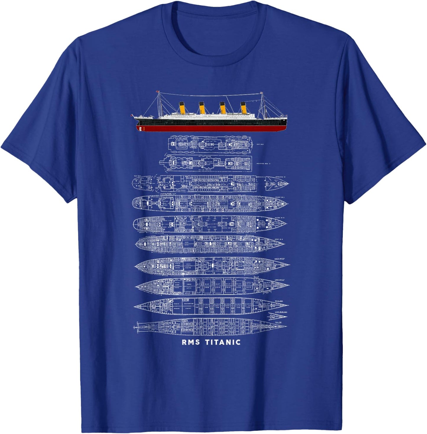 Titanic Sinking Boat Ship Hit Iceberg in 1912 Memorabilia T-Shirt - T-Shirt | Royal