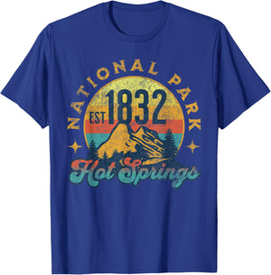 Hot Springs Arkansas Nature Mountains Hiking Outdoors T-Shirt - T-Shirt | Royal