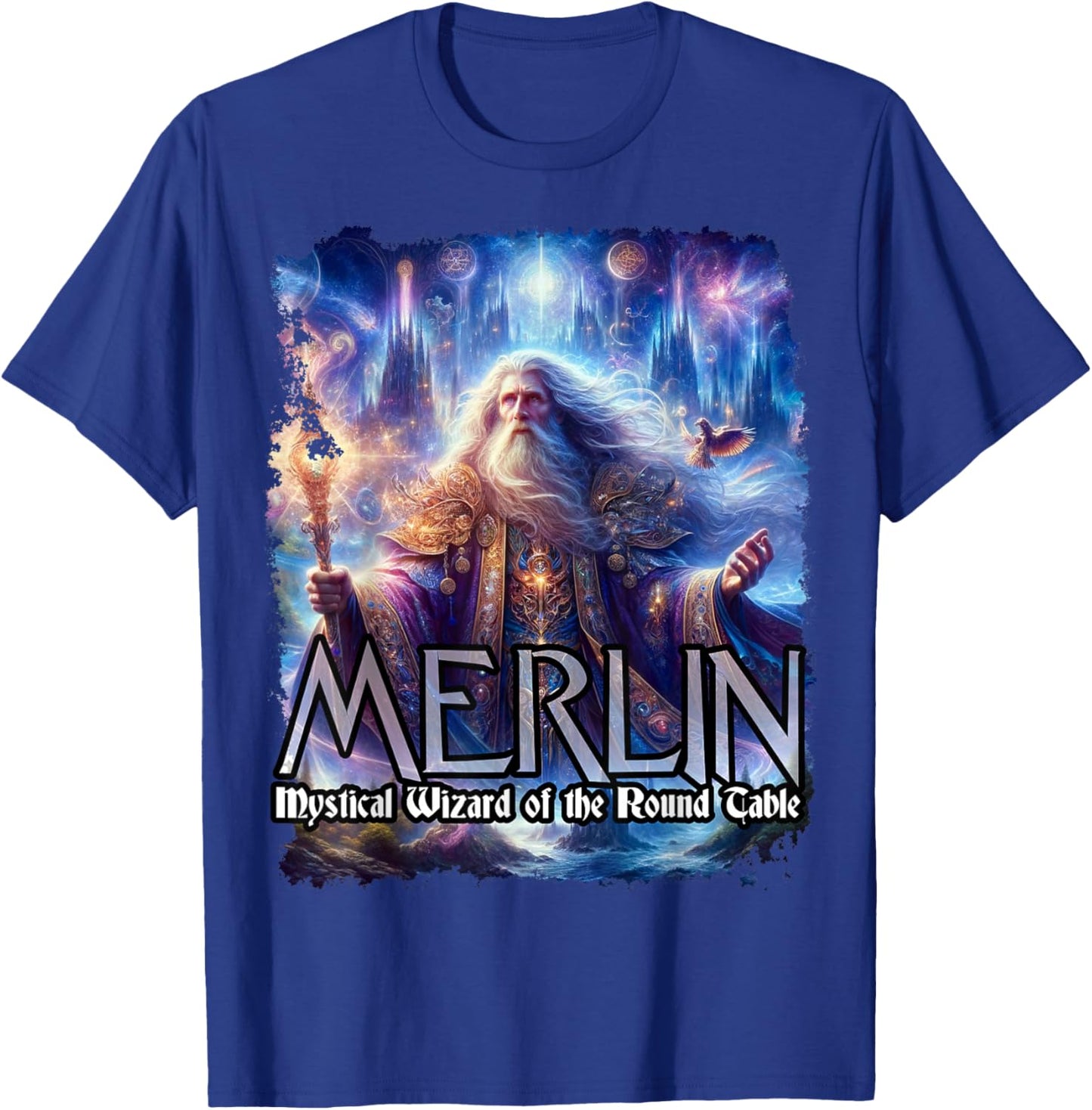Merlin Wizard of the Round Table Magician T-Shirt - T-Shirt | Royal