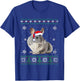Santa Chinchilla Ugly Sweater Animals Christmas Pajama T-Shirt - T-Shirt | Royal