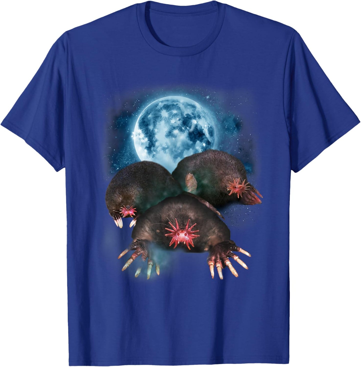 Star Nosed Mole Shirt - Star Nosed Mole Howling at the Moon T-Shirt - T-Shirt | Royal