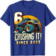 Birthday Monster Truck 6 year Old Boys 6th Party Born 2019 T-Shirt - T-Shirt | Royal
