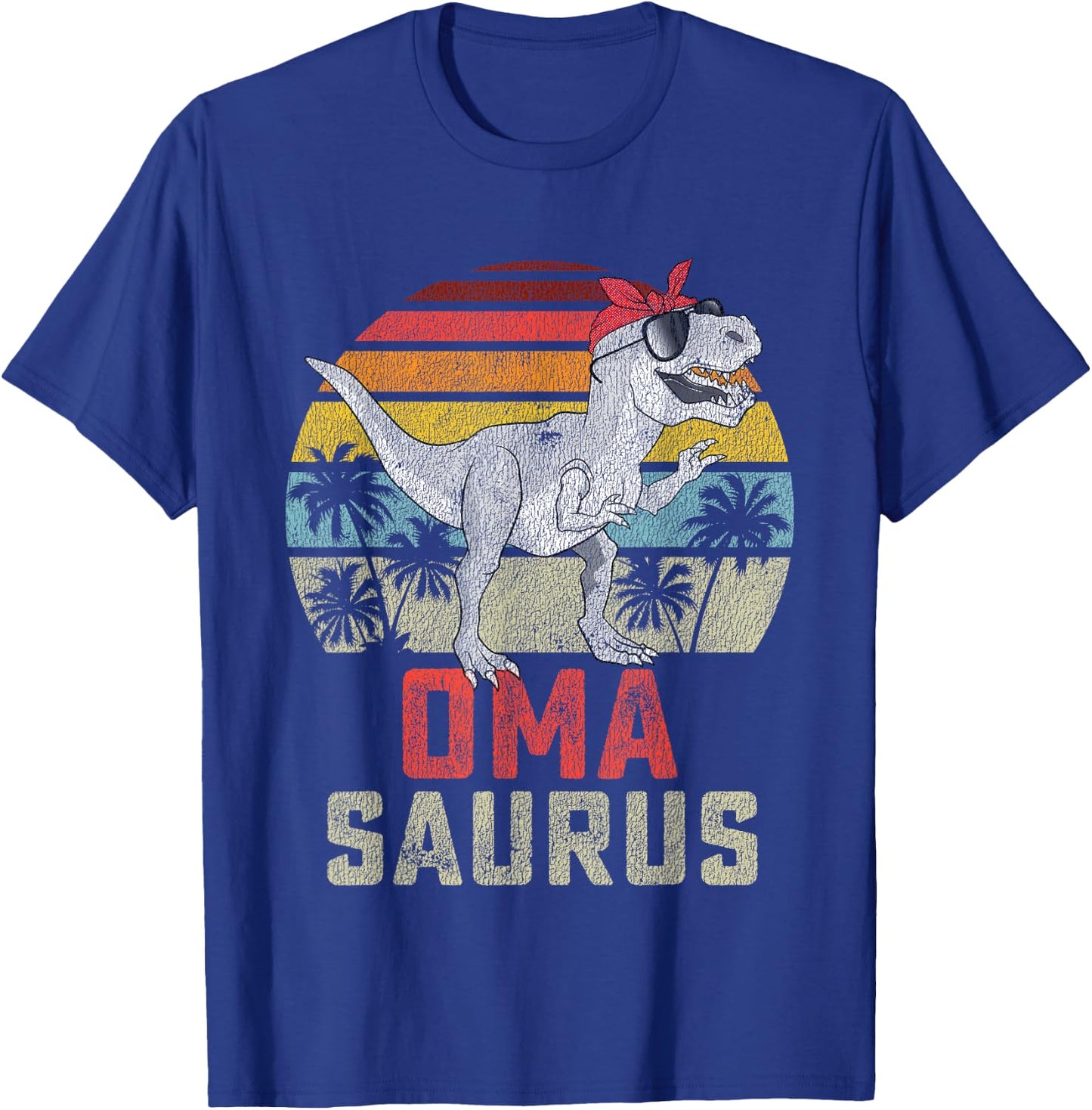 Omasaurus T Rex Dinosaur Oma Saurus Family Matching T-Shirt - T-Shirt | Royal