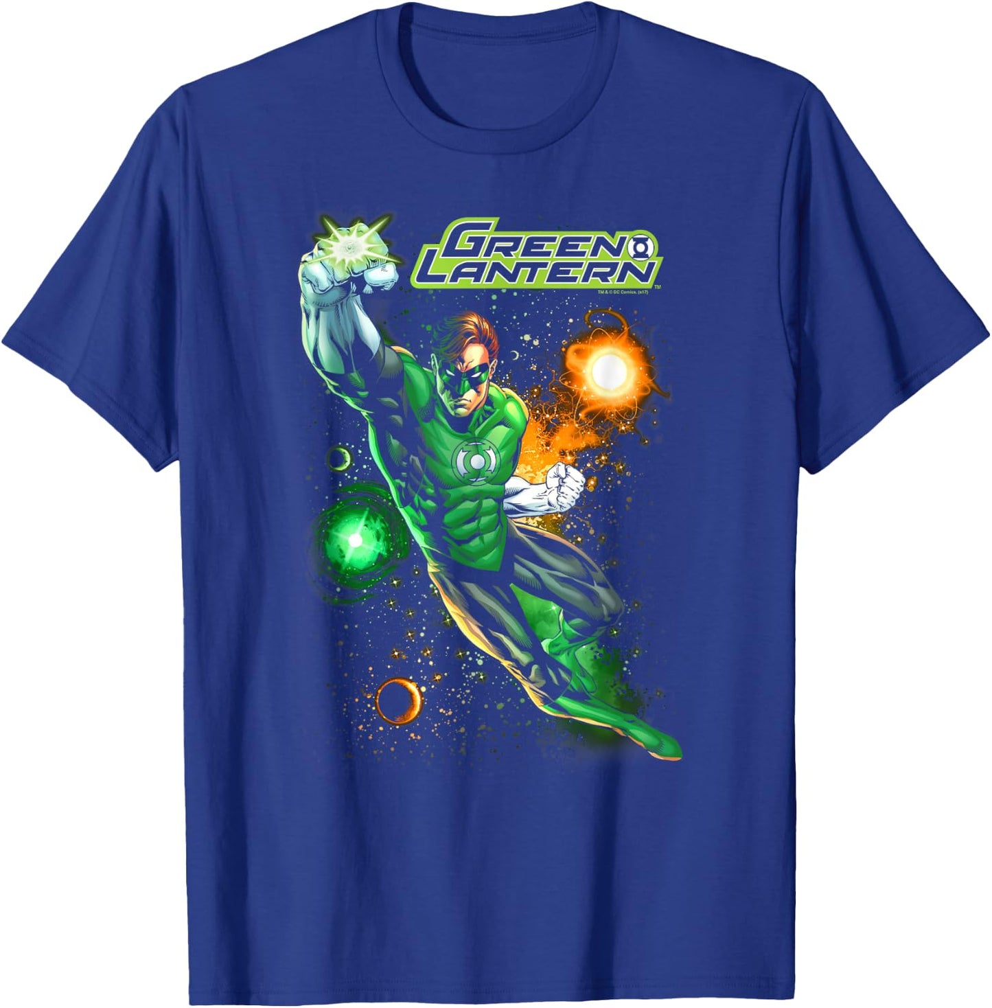 DC Comics Green Lantern Galactic Guardian -Adults and Kids , Black, Small, Short Sleeve T-Shirt - T-Shirt | Royal