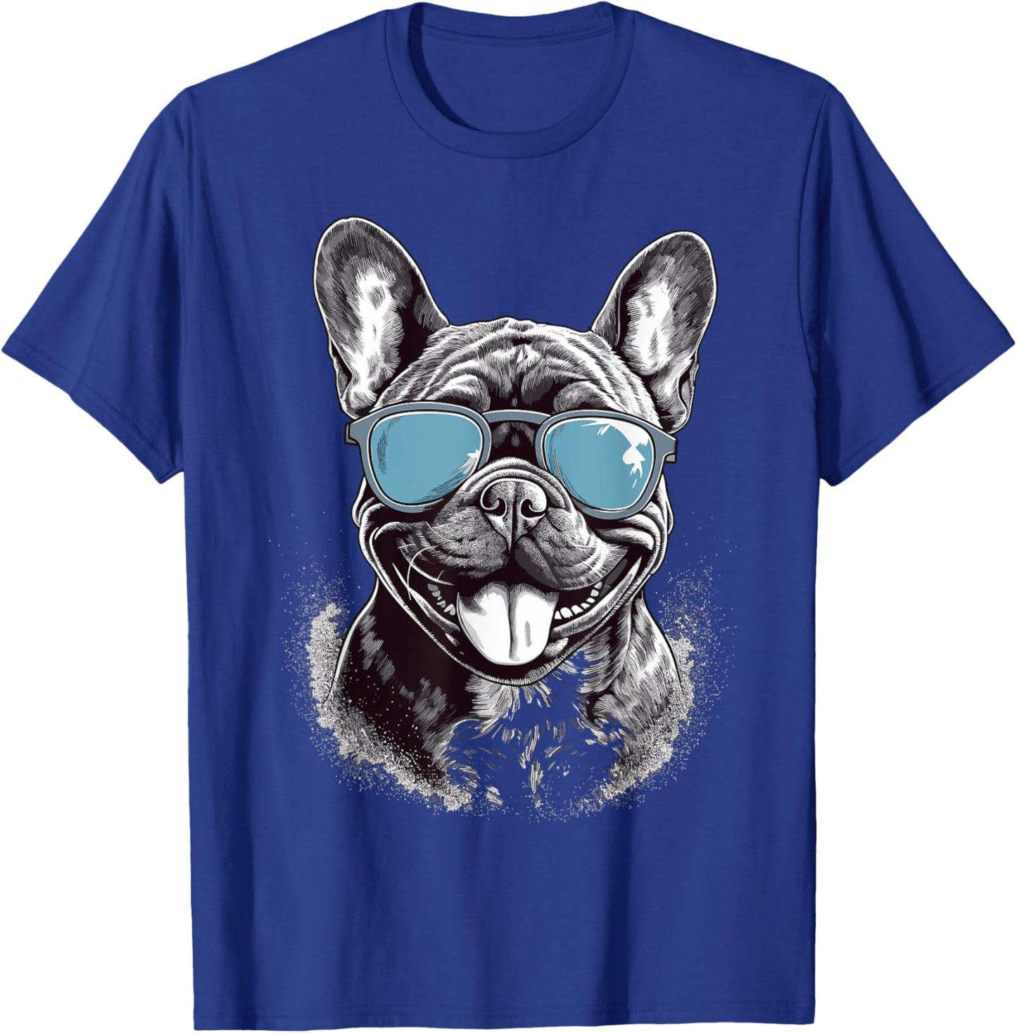 French Bulldog With Sunglasses Men Women Girls Kids T-Shirt - T-Shirt | Royal