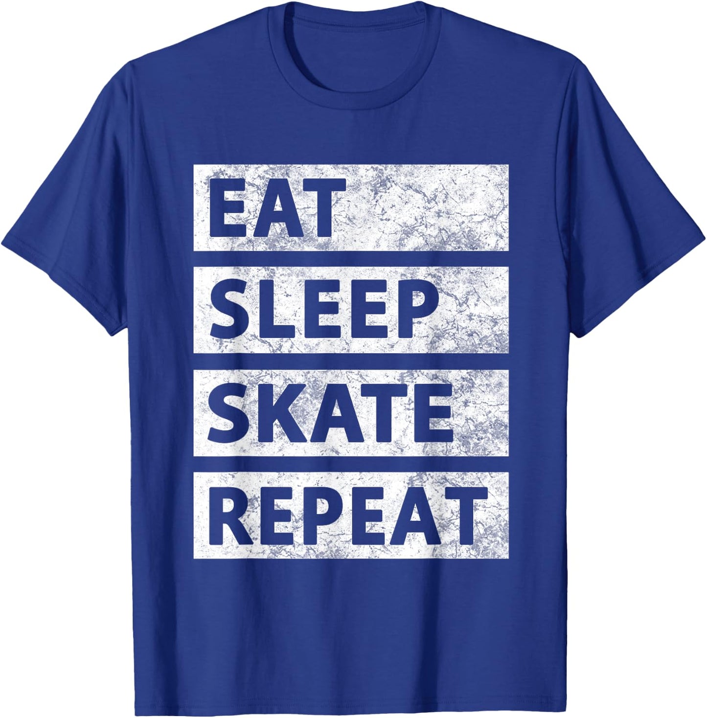 Skateboard Ice Skating Eat Sleep Skate T-Shirt - T-Shirt | Royal